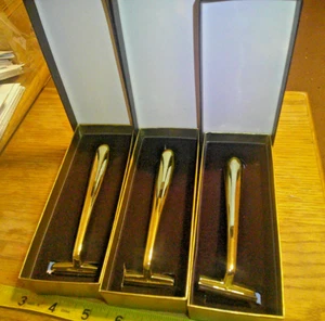 3 rasoi vintage in ottone massiccio cose ricordate mai incise o usate - Foto 1 di 6
