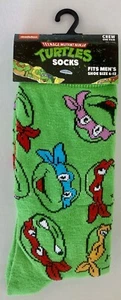 Teenage Mutant Ninja Turtles 1 Pair Crew Socks Mens Size6-12,Women Size8-14🆕🐢 - Picture 1 of 13