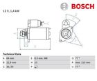 Starter Bosch 0986025080 Für Fiat Punto Panda Doblo Cargo