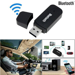 3.5mm Car Wireless Bluetooth Aux Audio Stereo Music Receiver Adapter+Mic For PC