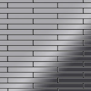 Azulejo de mosaico de metal macizo acero inoxidable marino gris brillante 1,6 mm Avenue-S-MM - Imagen 1 de 4