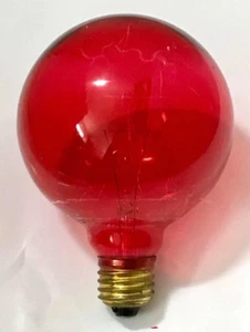 LAMPADA A GLOBO ROSSO 40 WATT E27 LAMPADINA MAXISFERA 10 CM 230V DECOR VINTAGE - Imagen 1 de 1