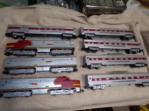 Vintage American Flyer Santa Fe The Chief Passenger Set 5683RH ABA & 5 Cars NICE - Picture 1 of 13