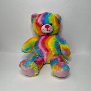 Build A Bear Rainbow Multicolor Plush Toy Wavy Stripe Doll Plush - Picture 1 of 5
