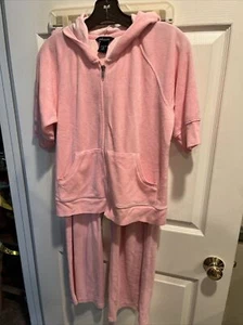 Moda international rosa Valour set 2 pezzi / giacca Med / pantaloni S / con cappuccio - Foto 1 di 10