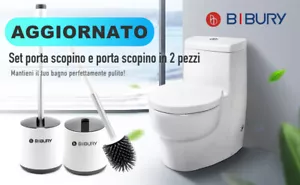 Scopino per WC con Porta Scopino Asciugatura Rapida Spazzola silicone 2 Pacchi - Foto 1 di 8