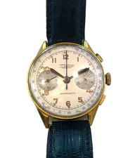 Vintage Used Men's Charles Nicolet Gold Plated Mechanical Chronograph Watch