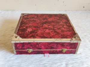 Antiguo Kit de Tocador Caja con Espejo y Tocador Artículos Decorativos Coleccionables V270 - Imagen 1 de 8