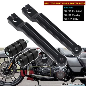 Heel Toe Shift Lever Shifter Pegs For Harley Road Street Electra Glide Softail - Picture 1 of 10