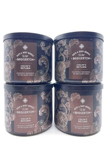 Bath and Body Works (4 Stück) Colin’s Return 3 Docht Kerze 14,5 Oz Neu! - Bild 1 von 2
