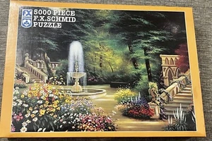 5000 Piece Jigsaw Puzzle Gothic Garden Egidio Antonnacio VTG 1997 F.X. Schmid - Picture 1 of 5
