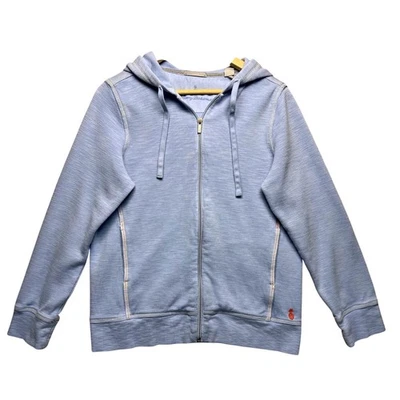 Tommy Bahama Women's Light Blue Full Zip Hoodie Tobogo Bay Coastal Nautical M - Image 1 of 4
