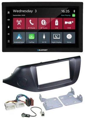 Blaupunkt 2DIN MP3 USB Bluetooth DAB Autoradio für Kia Ceed (ab 12) schwarz - Bild 1 von 4