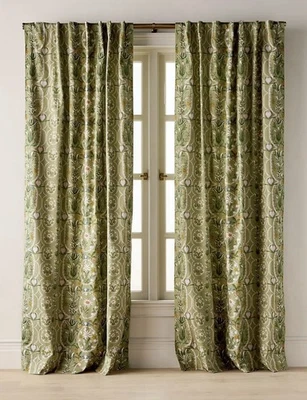 Cortina de algodão estampada Anthropologie MINDTHEGAP Edelweiss - Imagem 1 de 3