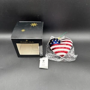 Christopher Radko BRAVE HEART Patriotic Stars & Stripes Flag Christmas Ornament - Picture 1 of 5
