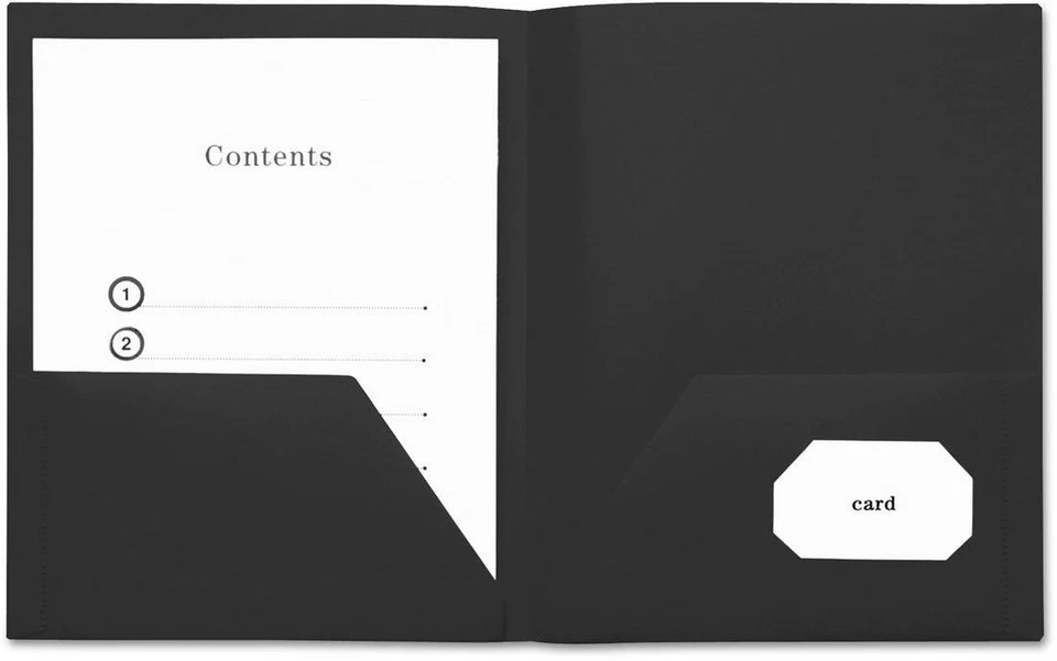 Universal Office Products UNV20540 Two-pocket Plastic Folders, 11 X 8 1/2, Foto 1 de 1