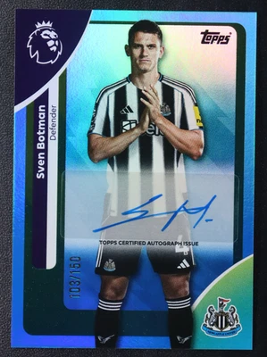 Sven Botman 2025-26 Topps Premier League 103/150 Auto Blue Newcastle #AC-SB - Image 1 of 3