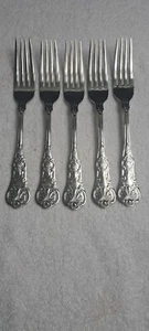 Towle Hotel Rosette Dinner Forks Set of 5 - Picture 1 of 13