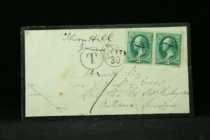 New York: Thorn Hill 1875 Mourning Cover to England, DPO Onondaga Co - Picture 1 of 2