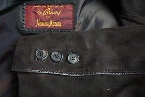Chaqueta Deportiva De Ante De Cuero Marrón Brioni Talla 54 EU 44 US - Imagen 1 de 10