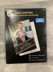 HP Inkjet Printer Glossy Photo Card Picture Paper Pack 5” x 7” 4” x 6” - NEW - Picture 1 of 5