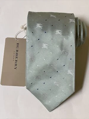 NEW Burberry Lime Green Dots Mans 100% Silk Tie Authentic Italy 3.5" 0350456 - Image 1 of 4