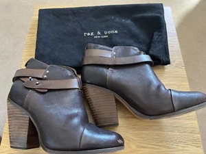 rag & bone harlow brown ankle boots size 38 - Picture 1 of 6