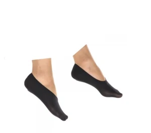 Peds Nylon Socks No Show Footies Women Shoes Boat Black 10 Pairs Stretch Liner  - Picture 1 of 2