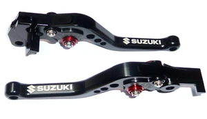 SUZUKI SFV650 GLADIUS 2009-2015 SHORT BLACK BRAKE AND CLUTCH LEVERS ROAD TRACK - Picture 1 of 10