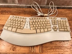 VINTAGE MICROSOFT ERGONOMIC Keyboard X03-51763 PS2 - Picture 1 of 8