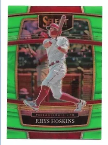 Rhys Hoskins 2022 Panini Select Verde Neon Prizm Concourse #42 #/99 Phillies - Foto 1 di 2