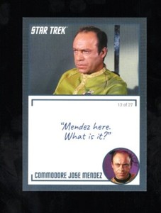 2020 STAR TREK TOS ARCHIVE & INSCRIPTION COM JOSE MENDEZ #30 VARIATION #13 OF 27