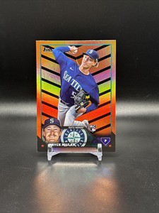 2023 Topps Update Bryce Miller Rookie Orange & Black Foil Refractor RC Refractor