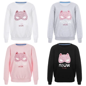 Kids Girls Tops Birthdays Sweatshirts Round Neck T-Shirt Travel Pullover Fall - Picture 1 of 29