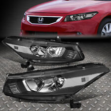 FOR 08-12 HONDA ACCORD COUPE BLACK HOUSING CLEAR CORNER PROJECTOR HEADLIGHT LAMP