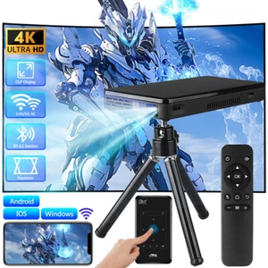 FHD 4K Smart DLP Mini Projector Android WiFi Bluetooth 1+8G Heimkino Beamer DHL - Bild 1 von 25