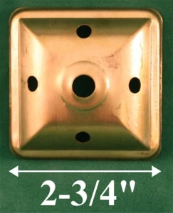 Tapa de jarrón de lámpara cuadrada de latón macizo de 2-3/4" - VENTILADA - Imagen 1 de 1
