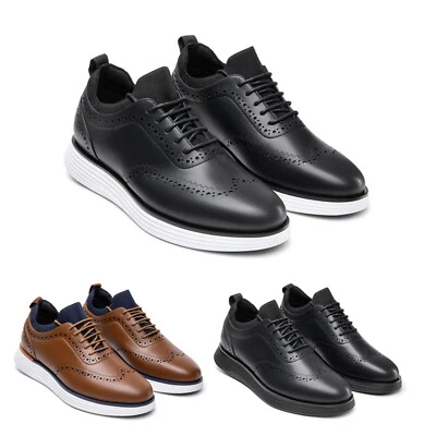 Men's Fashion Dress Sneakers Oxfords Casual Wingtip Brogue Comfortable Shoes - Image 1 of 4
