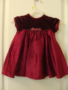 Abito Jo Lene bambina 18 mesi poliestere/spandex bordeaux scuro maniche corte - Foto 1 di 12