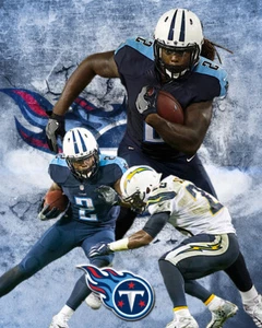 Impresión litográfica de los Tennessee Titans de Derrick Henry - Imagen 1 de 1