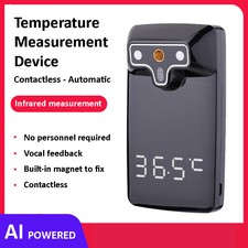 TERMOMETRO DIGITALE DA PARETE TERMOSCANNER CONTACTLESS CON ALLARME INFRAROSSI