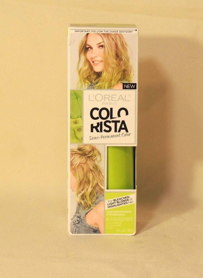LOREAL COLORISTA SEMI-PERMANENT HAIR COLOR #800 LIME GREEN 4 oz.. ~ NEW IN BOX - Image 1 of 1
