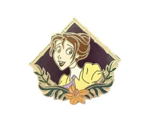 Prendedor Jane Tarzán Cara Selva Flores Hojas Disney Comercio De Colección - Imagen 1 de 2