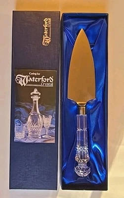 Coltello seghettato Waterford Lismore cristallo e acciaio inox, servizio torte matrimonio - Immagine 1 di 4