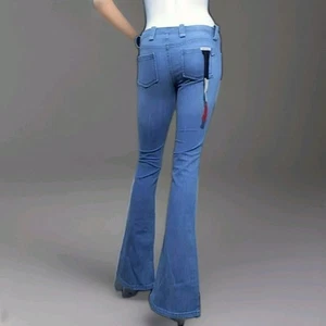 SASS & BIDE jeans woman cotton denim ligth stretch "SLINGER" super zampa size 25 - Foto 1 di 9