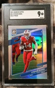 Stefon Diggs 2021 Donruss Optic Holo Silver Prizm #51 Bills 🔥SGC 9 Mint🔥 Pop 1 - Picture 1 of 4