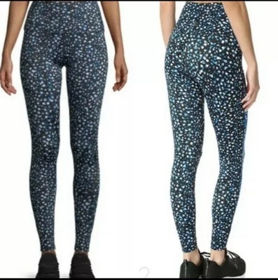 Beyond Yoga Lux Droplet Leggings High Rise Full Length Blue Dots Medium - Image 1 of 4