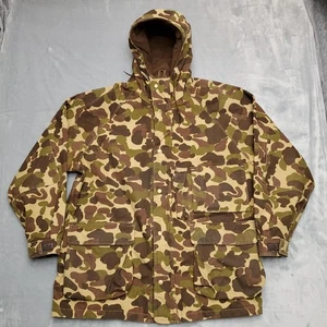 Vintage Gamehide Jacket Mens Large Duck Camo Water Proof Hooded Hunting Parka - Picture 1 of 10