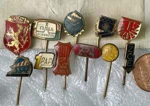 Tschechoslowakei Emaille Pins Lot (11) - TESLA ZPA ZCE Industrie Fabrik Abzeichen - Bild 1 von 2