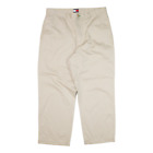 TOMMY HILFIGER Chino Trousers Beige Relaxed Tapered Mens W36 L27